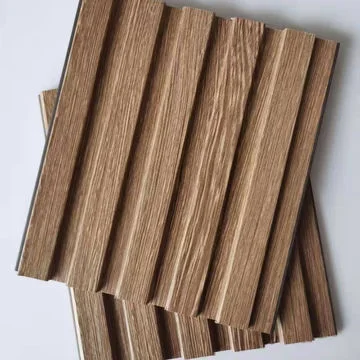 Indoor Fluted Plastic Wood Panel Board WPC Composite Wall Cladding