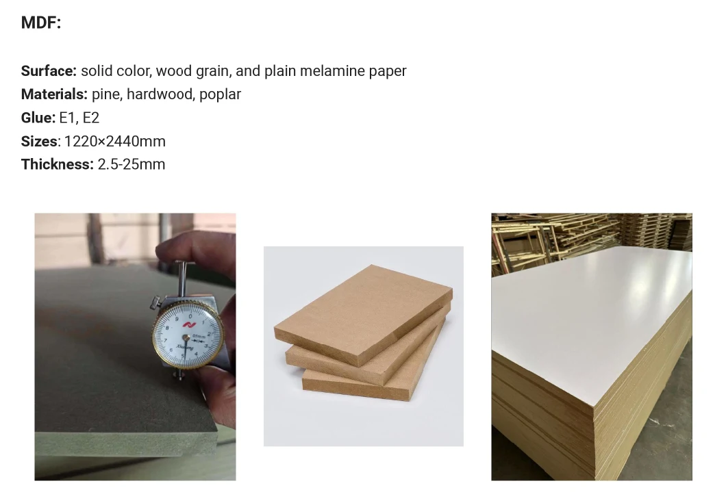 Melamine Plywood Melamine Paper White Faced Popar/Combi/Hardwood Core Commercial Plywood